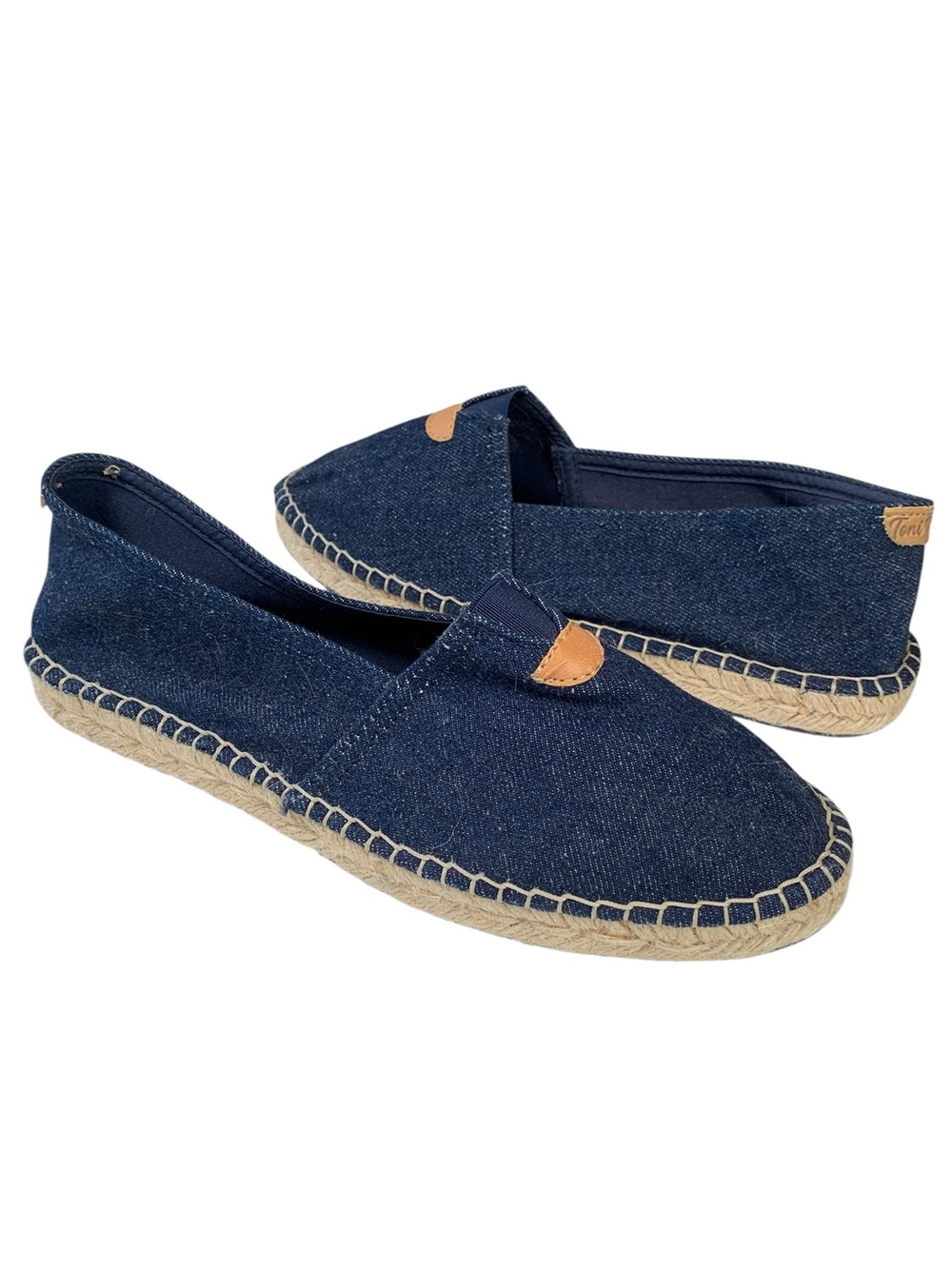Toni Pons Denim Espadrilles Handstitched Slip On Flats EU 39 US 8